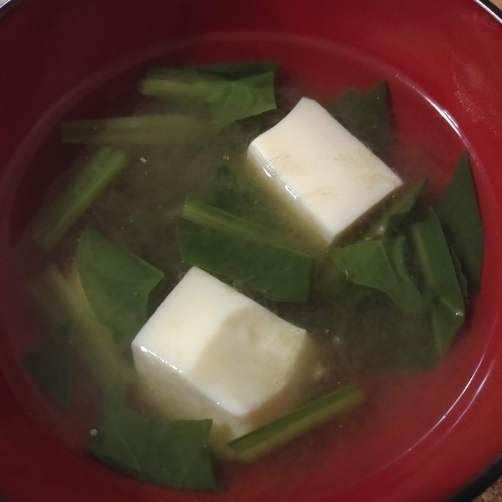 玉子豆腐とほうれん草のおすまし